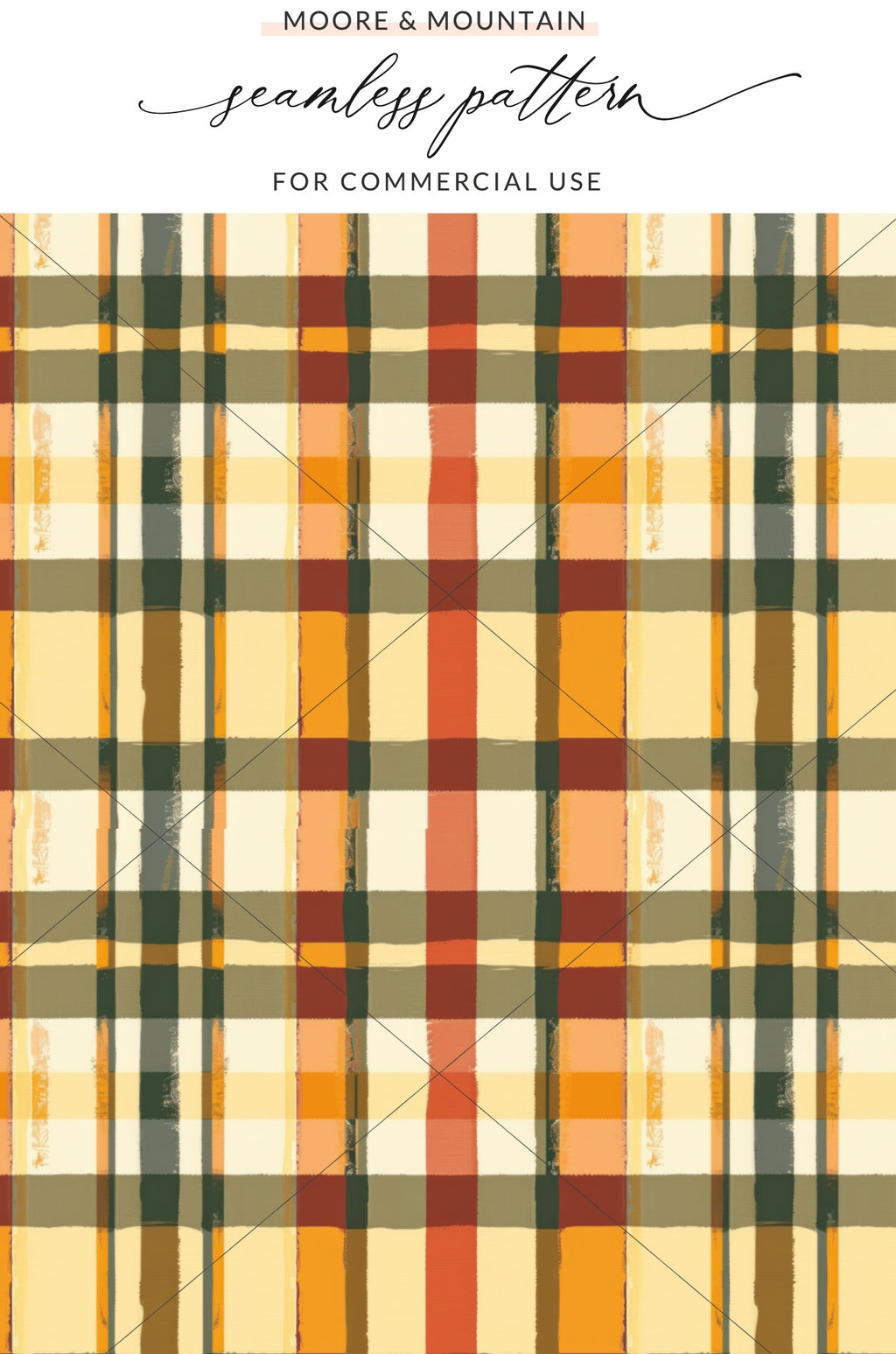 Warm Toned Plaid Seamless Pattern for Commercial Use