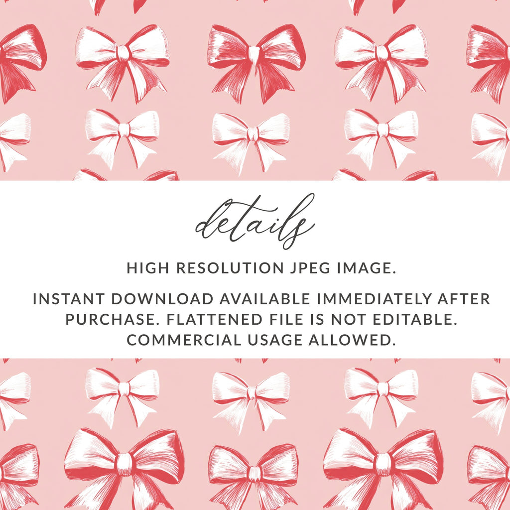 High Resolution JPEG Image Bows Pattern Printable File