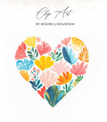 Floral heart illustration by Moore & Mountain.
