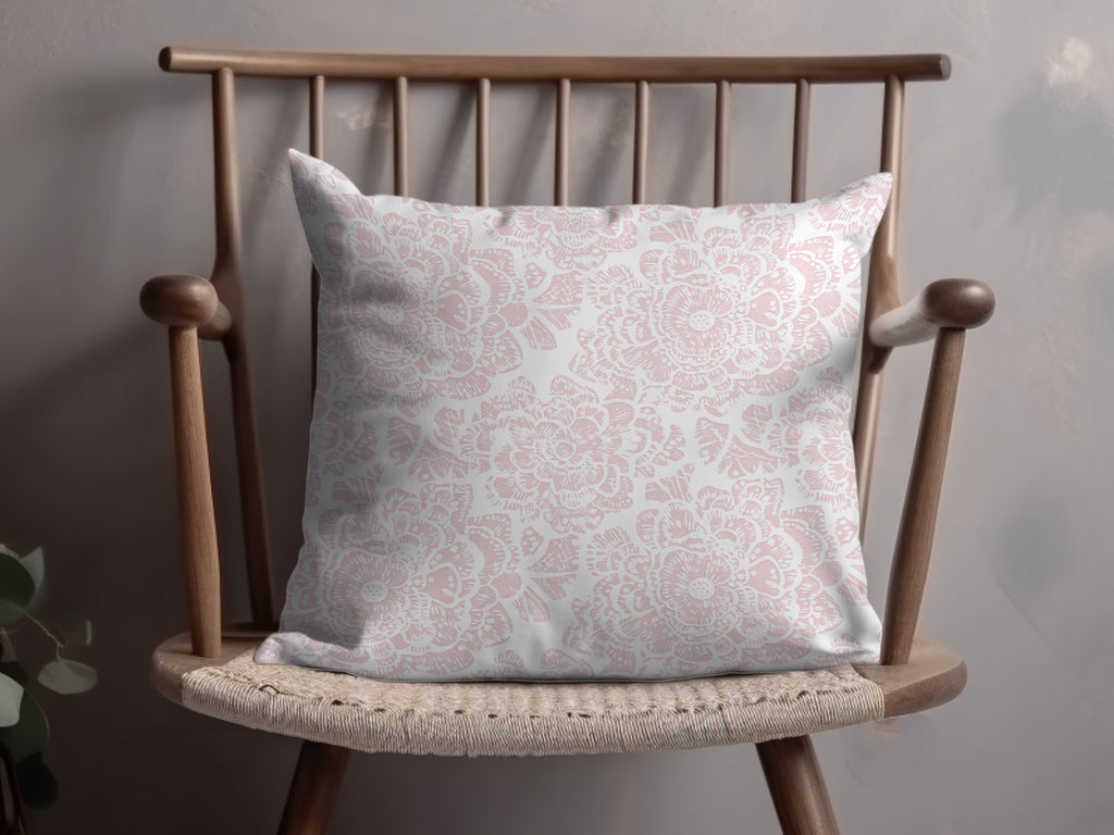 Elegant Floral Pattern Throw Pillow for Home Decor