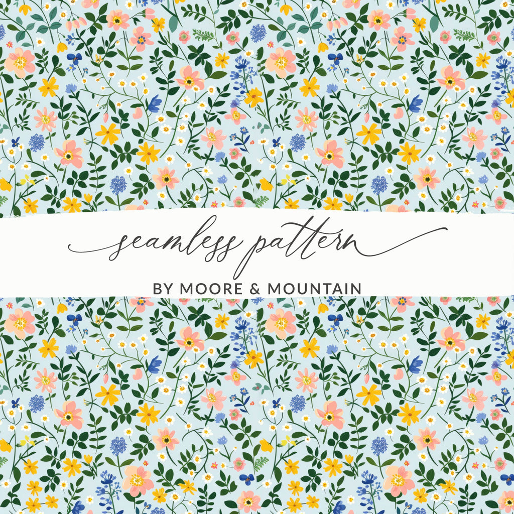 Colorful Floral Seamless Pattern by Moore & Mountain