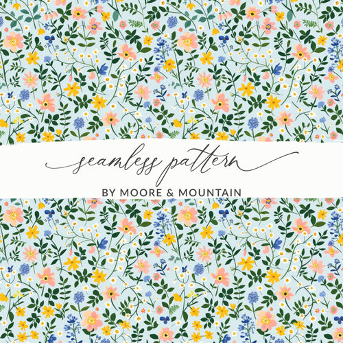 Colorful Floral Seamless Pattern by Moore & Mountain
