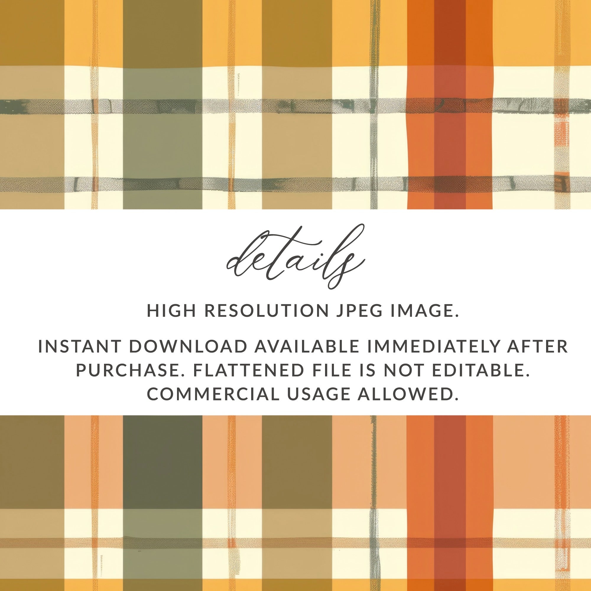 Autumn Plaid Instant Download High Resolution JPEG Image