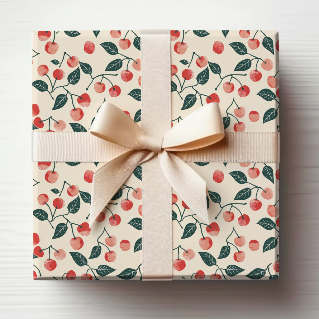 Cherry Patterned Wrapping Paper Gift Box Product