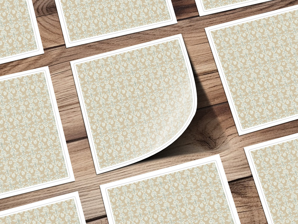 Beautiful Floral Pattern Sticker Sheet for Crafts and DIY