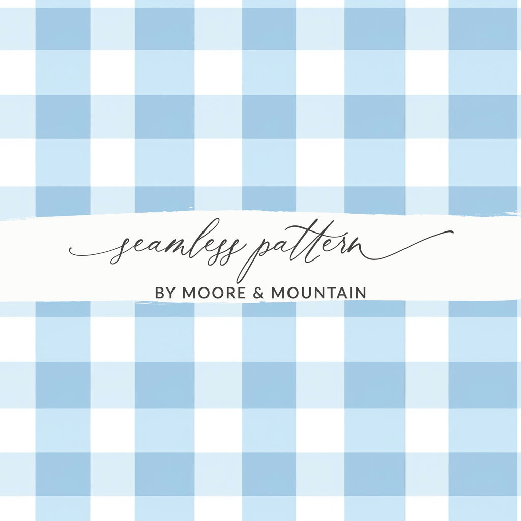 Blue and White Seamless Checkered Pattern Design