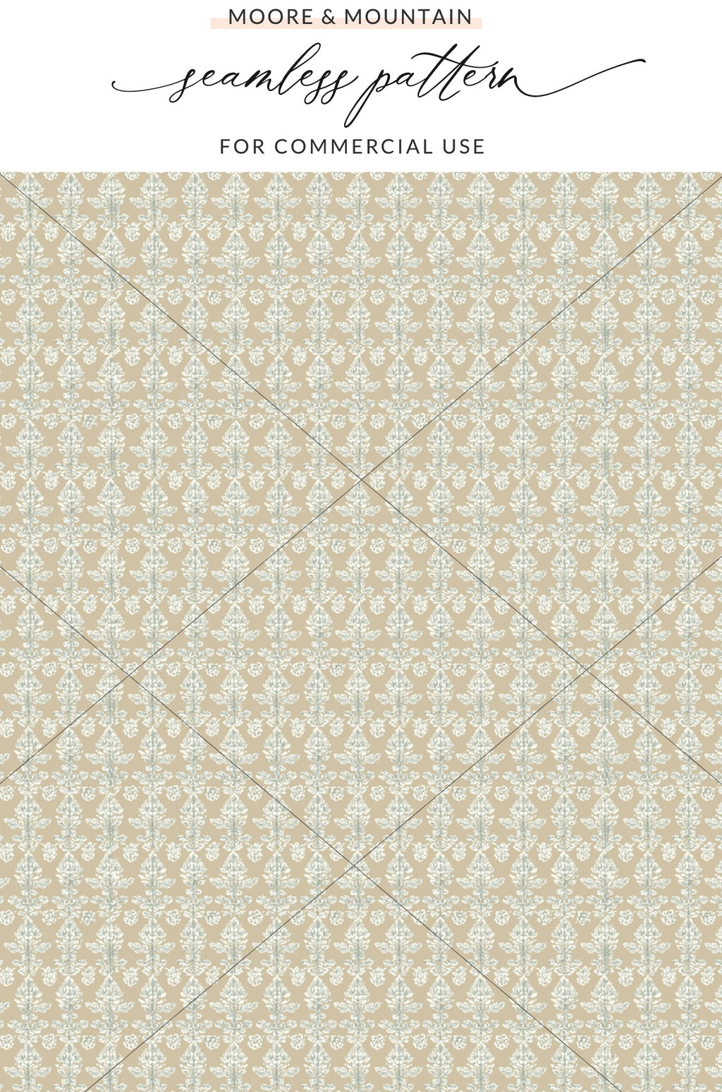 Moore & Mountain Seamless Pattern for Commercial Use