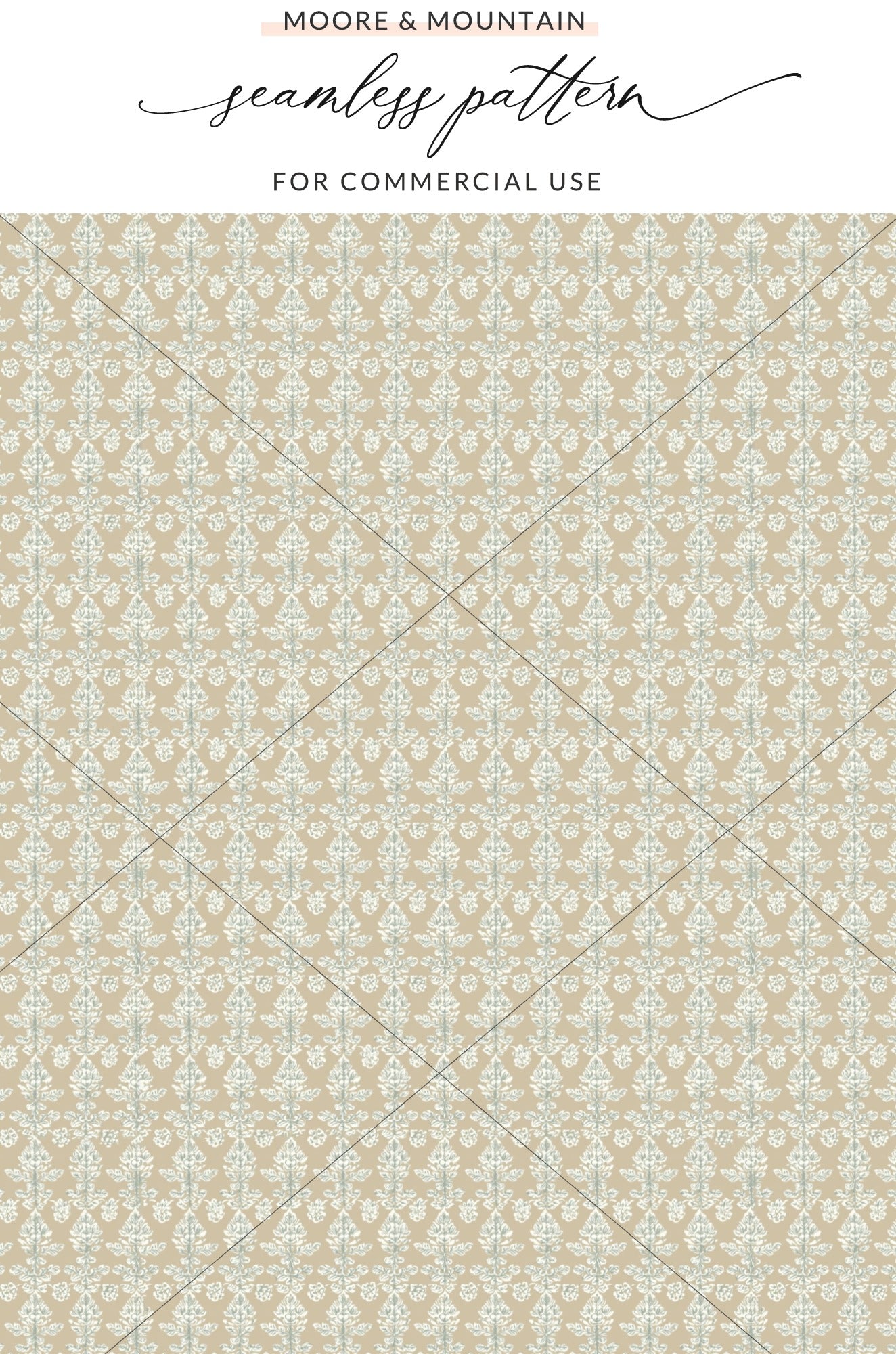 Moore & Mountain Seamless Pattern for Commercial Use