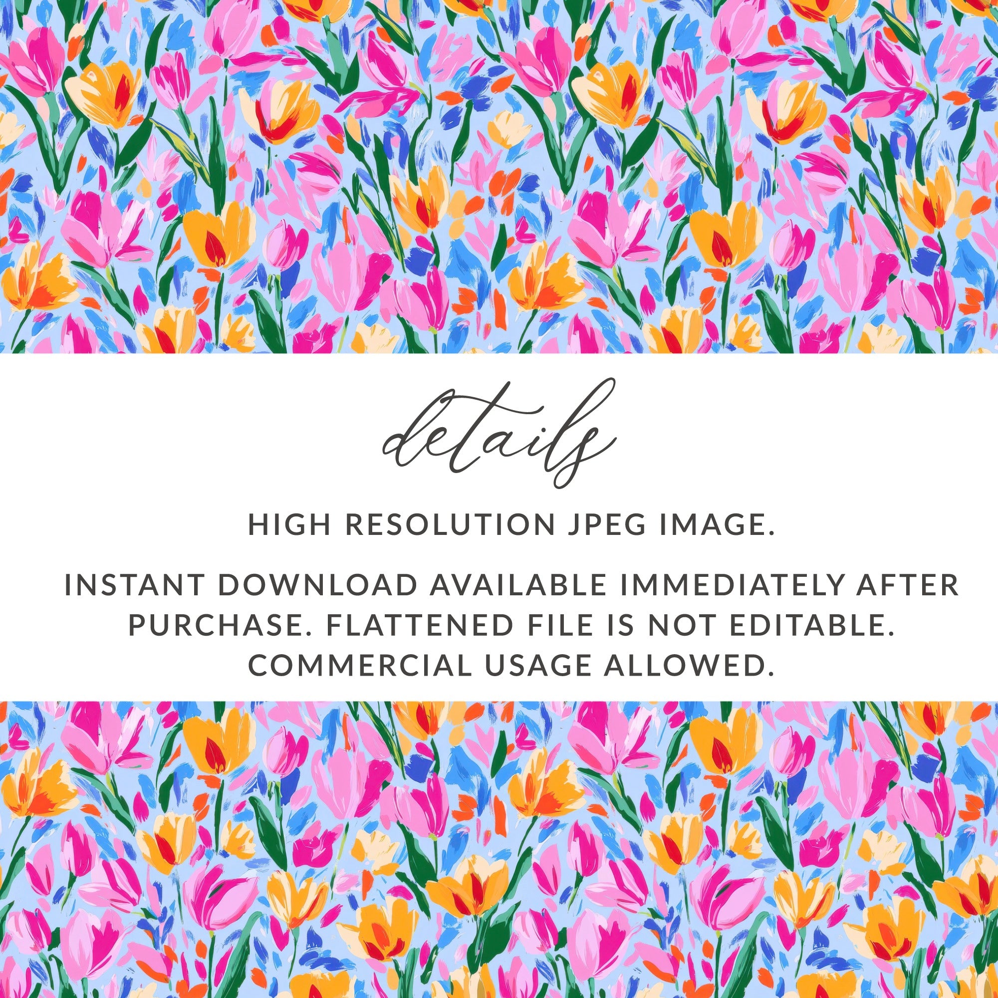 Vibrant Floral High Resolution JPEG Download File