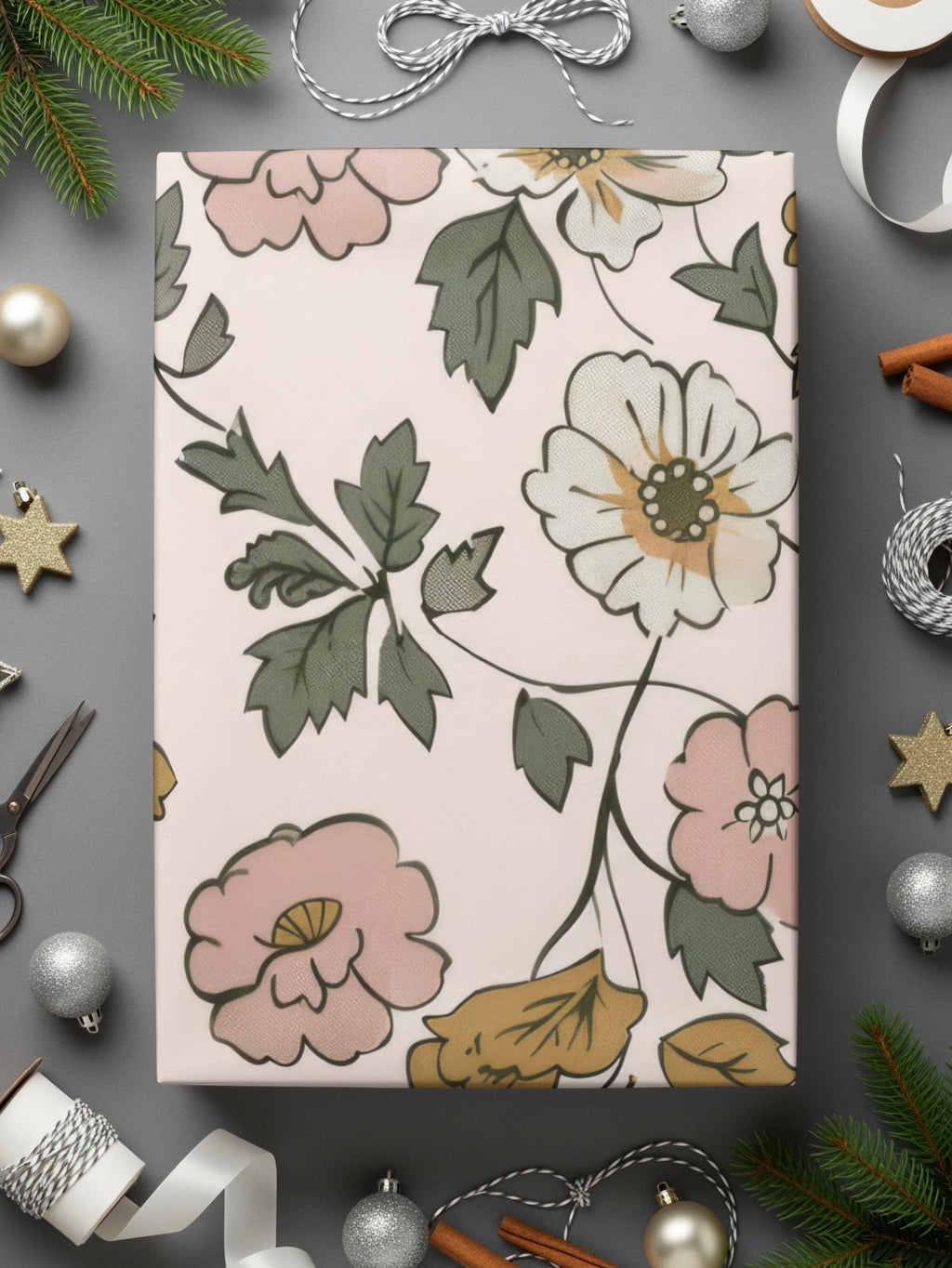 Floral Patterned Gift Wrapping Paper for Special Occasions
