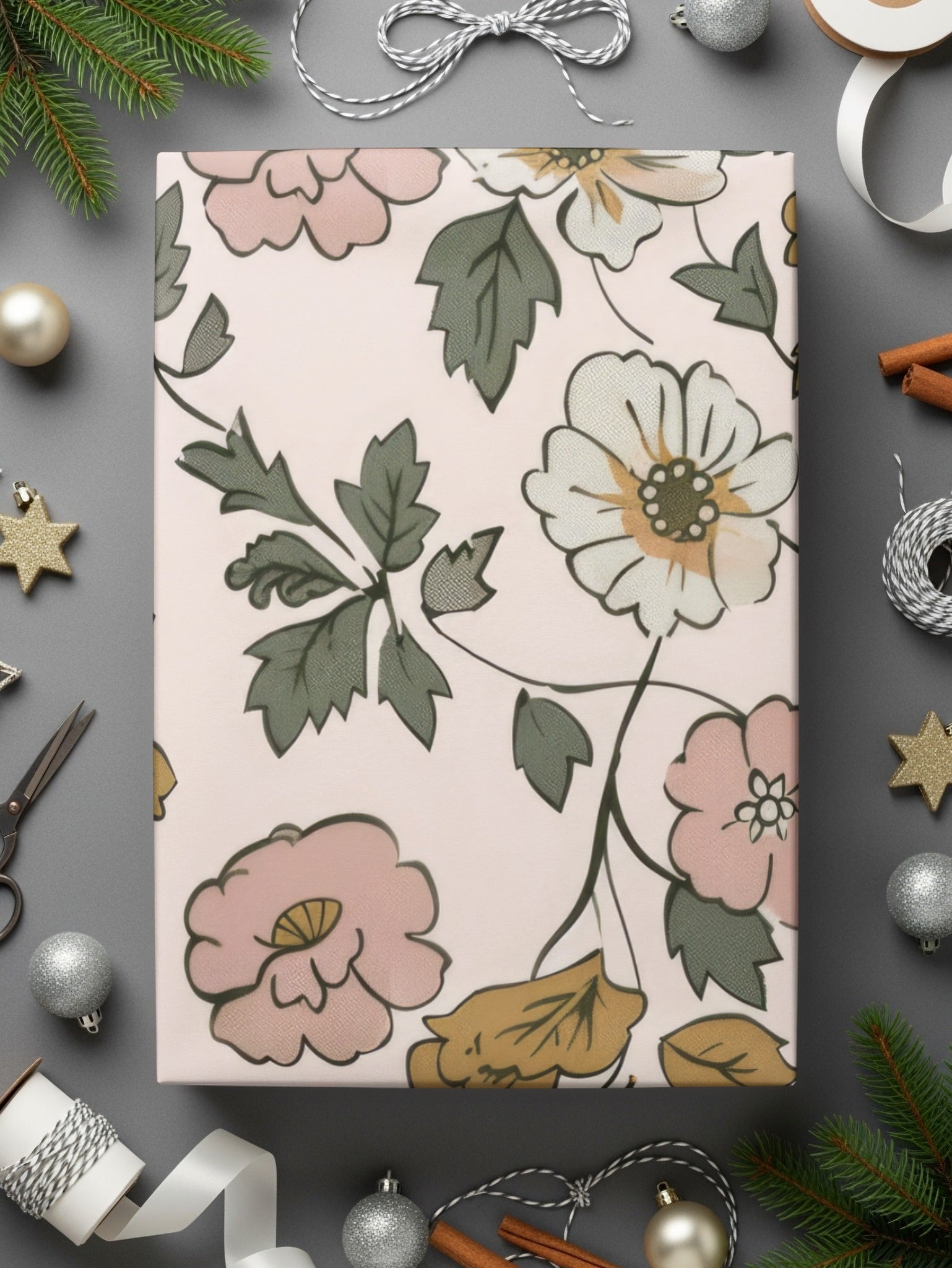 Floral Patterned Gift Wrapping Paper for Special Occasions