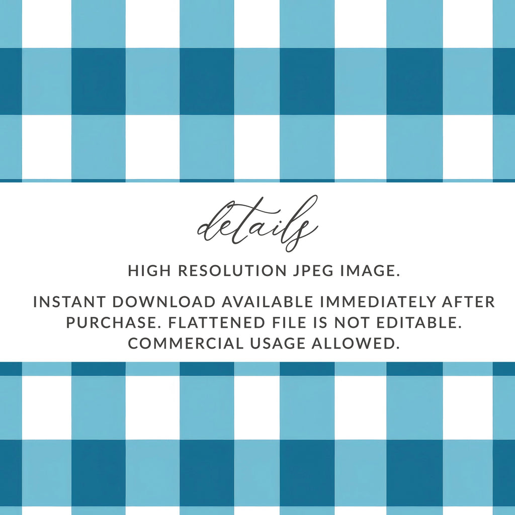High Resolution Blue Gingham Pattern JPEG Instant Download