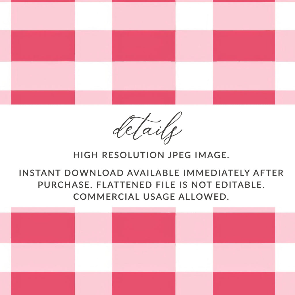 High Resolution Pink Gingham Check Digital Download