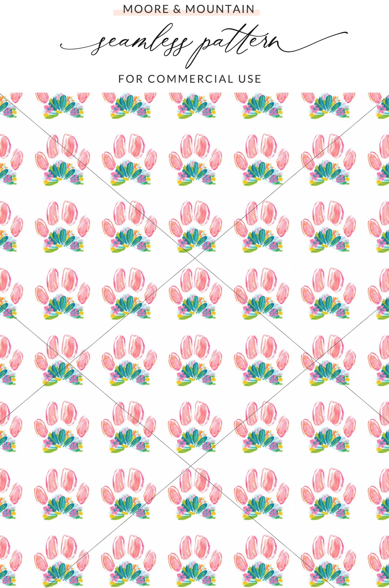 Vibrant Floral Paw Prints Design Seamless Pattern

seamless pattern
digital paper
paw print
floral design
animal print
pet design
watercolor art
pink paws
colorful pattern
botanical print
spring pattern
summer design
cute pattern
dog paw
cat paw
nursery print
scrapbook paper
fabric print
commercial use
artistic pattern