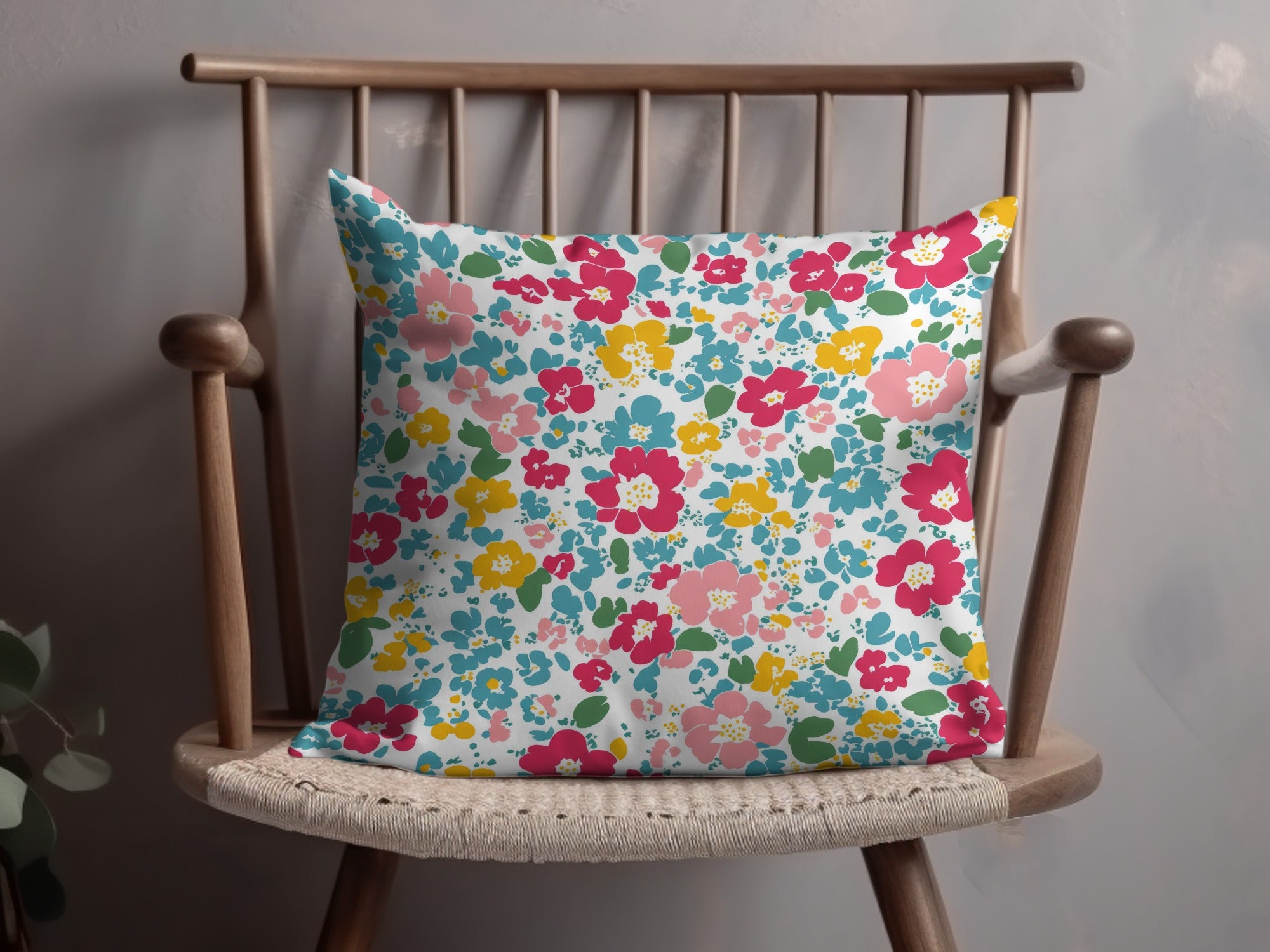 Vibrant Floral Pattern Decorative Pillow product