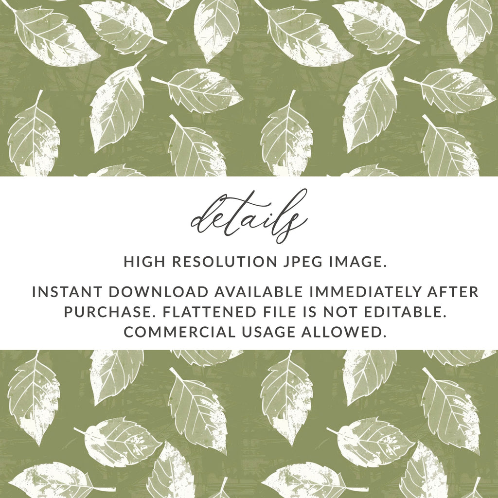 High Resolution Green Leaf Pattern Digital Download