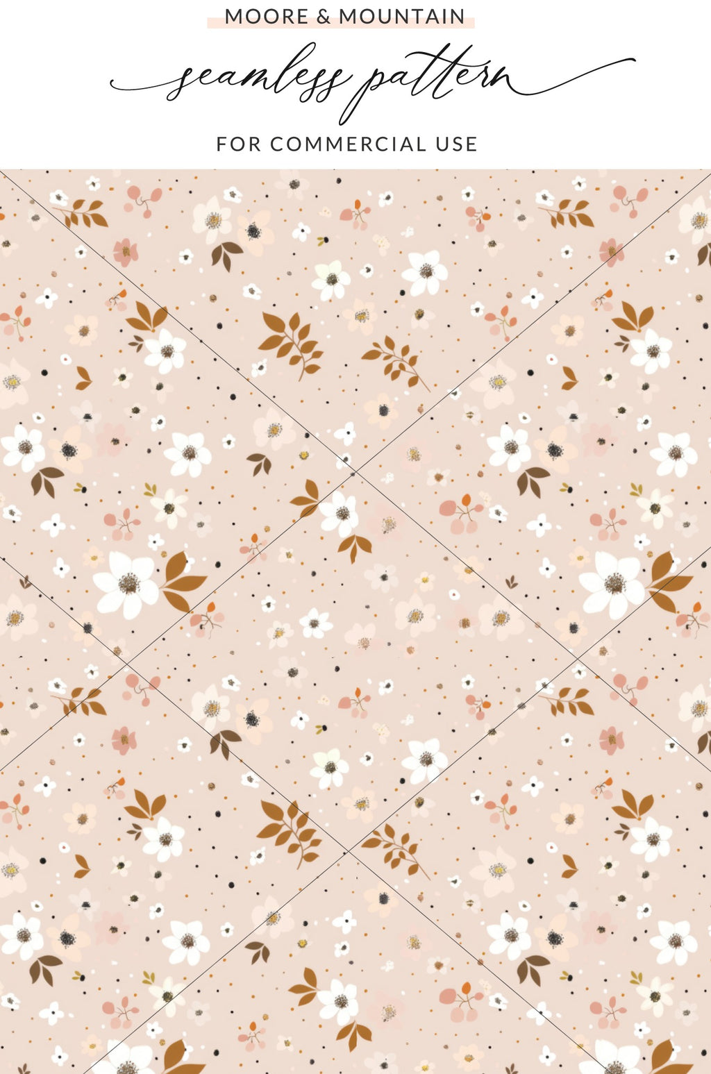 Moore & Mountain Seamless Pattern for Commercial Use