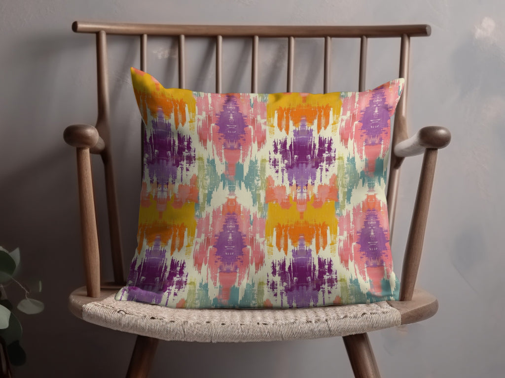 Vibrant Abstract Multicolor Design Throw Pillow Product