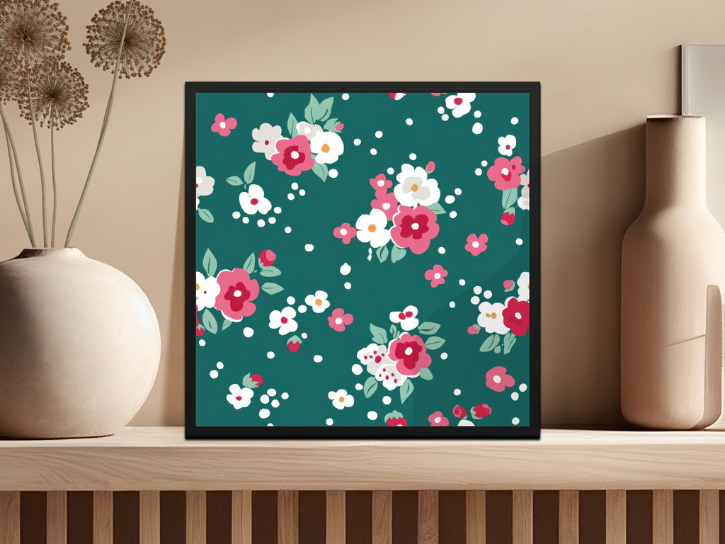 Elegant Floral Pattern Art Print Wall Decor