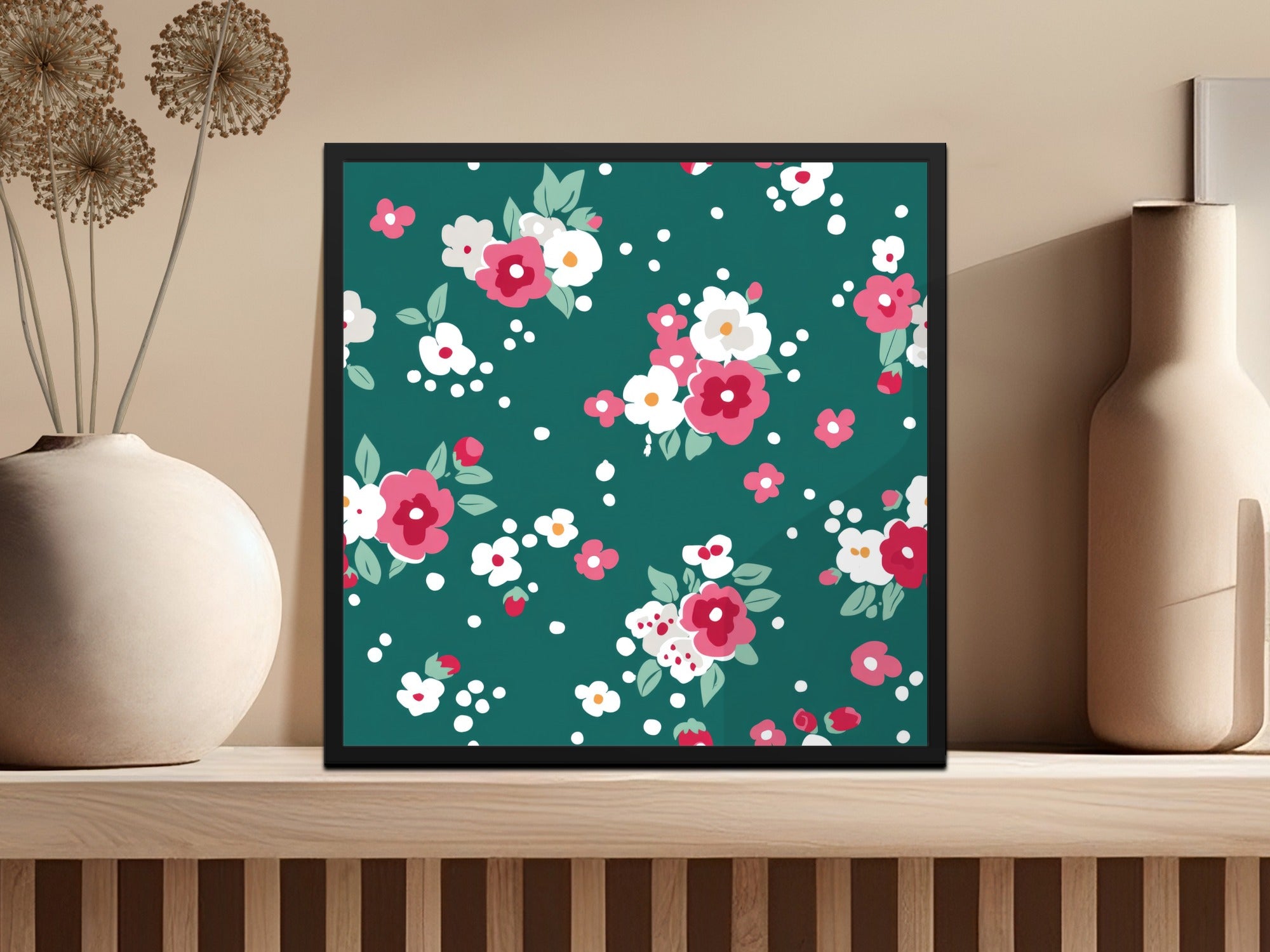 Elegant Floral Pattern Art Print Wall Decor