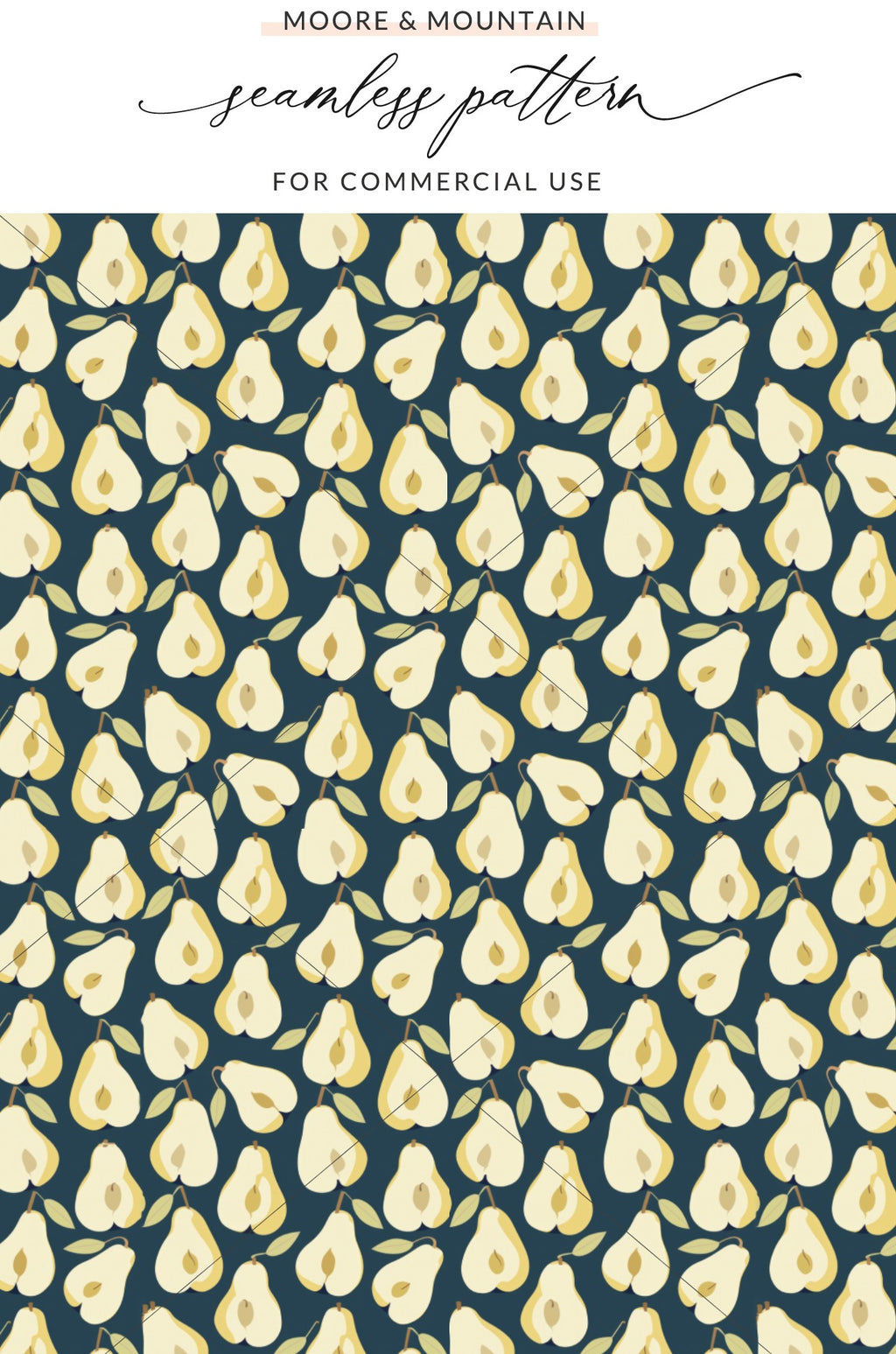 Pear Pattern Seamless Commercial Use Design Pattern
