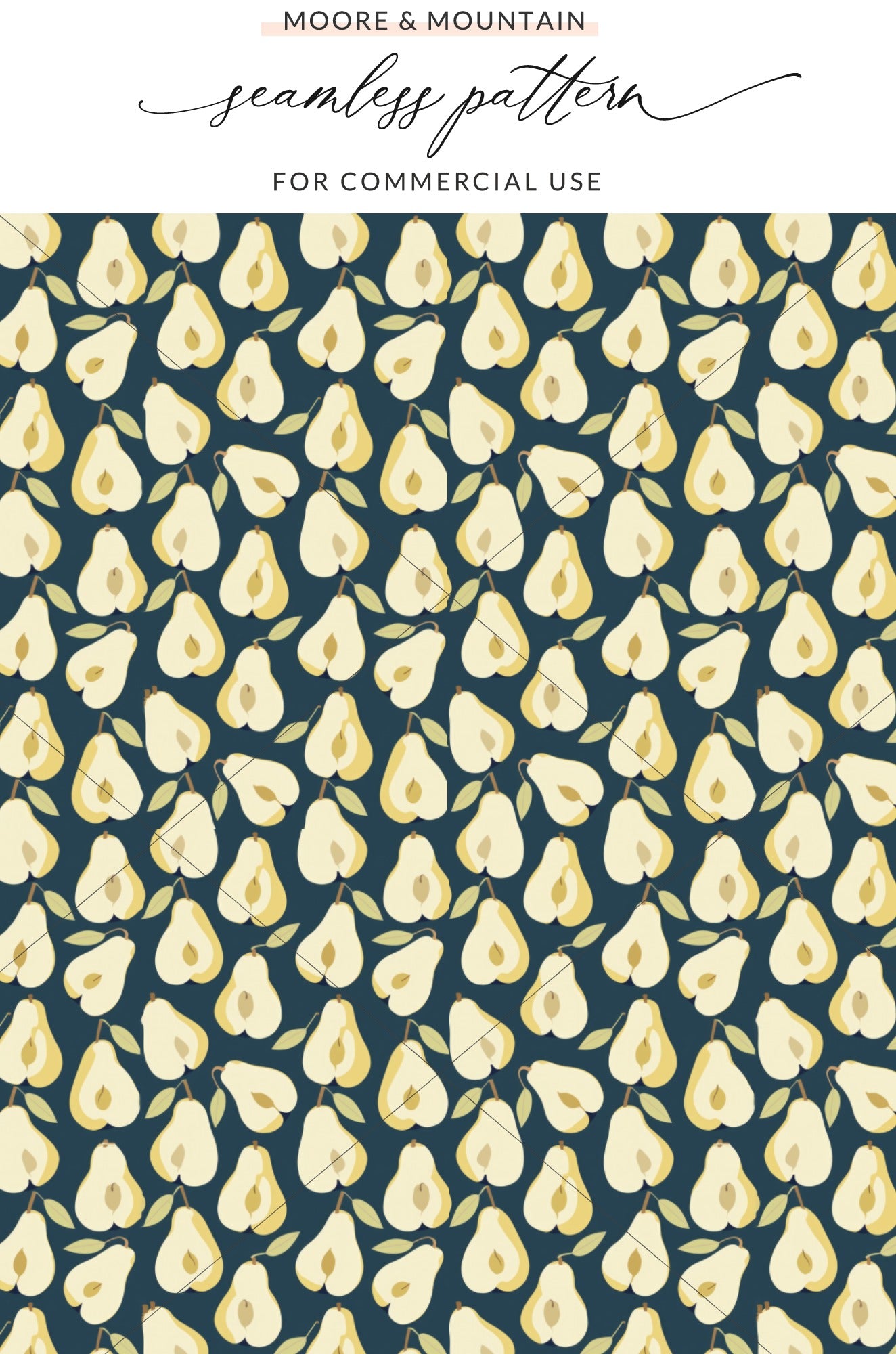 Pear Pattern Seamless Commercial Use Design Pattern