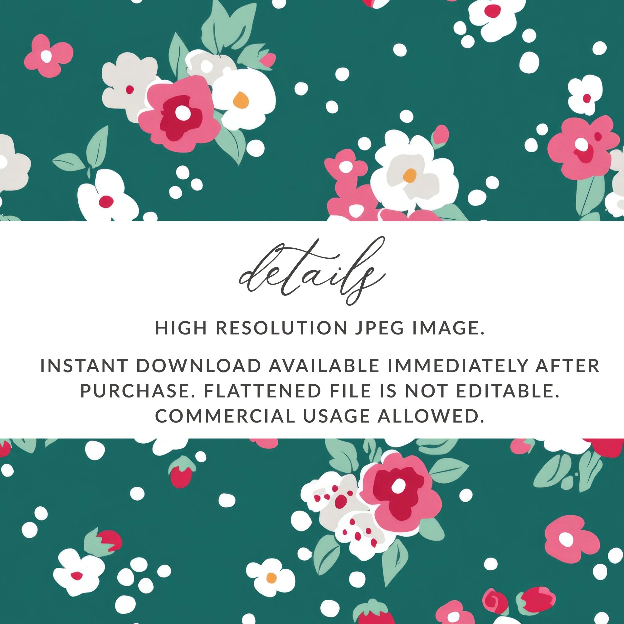 High Resolution Floral Pattern Instant Download Image