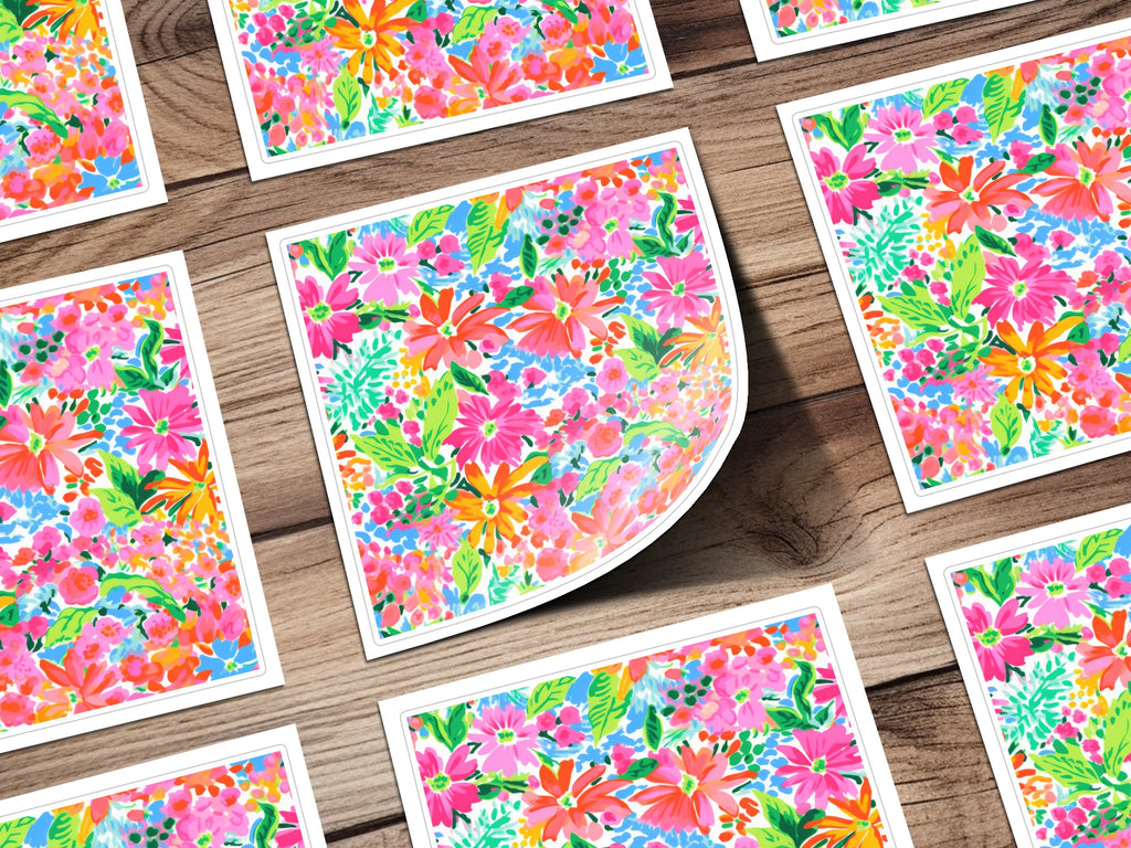Vibrant Colorful Floral Pattern Art Print Collection