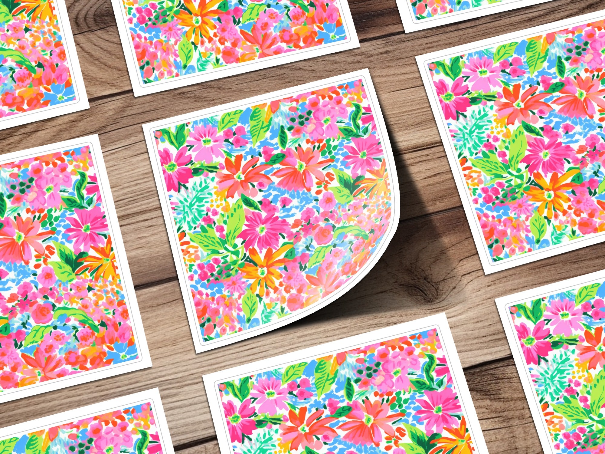 Vibrant Colorful Floral Pattern Art Print Collection