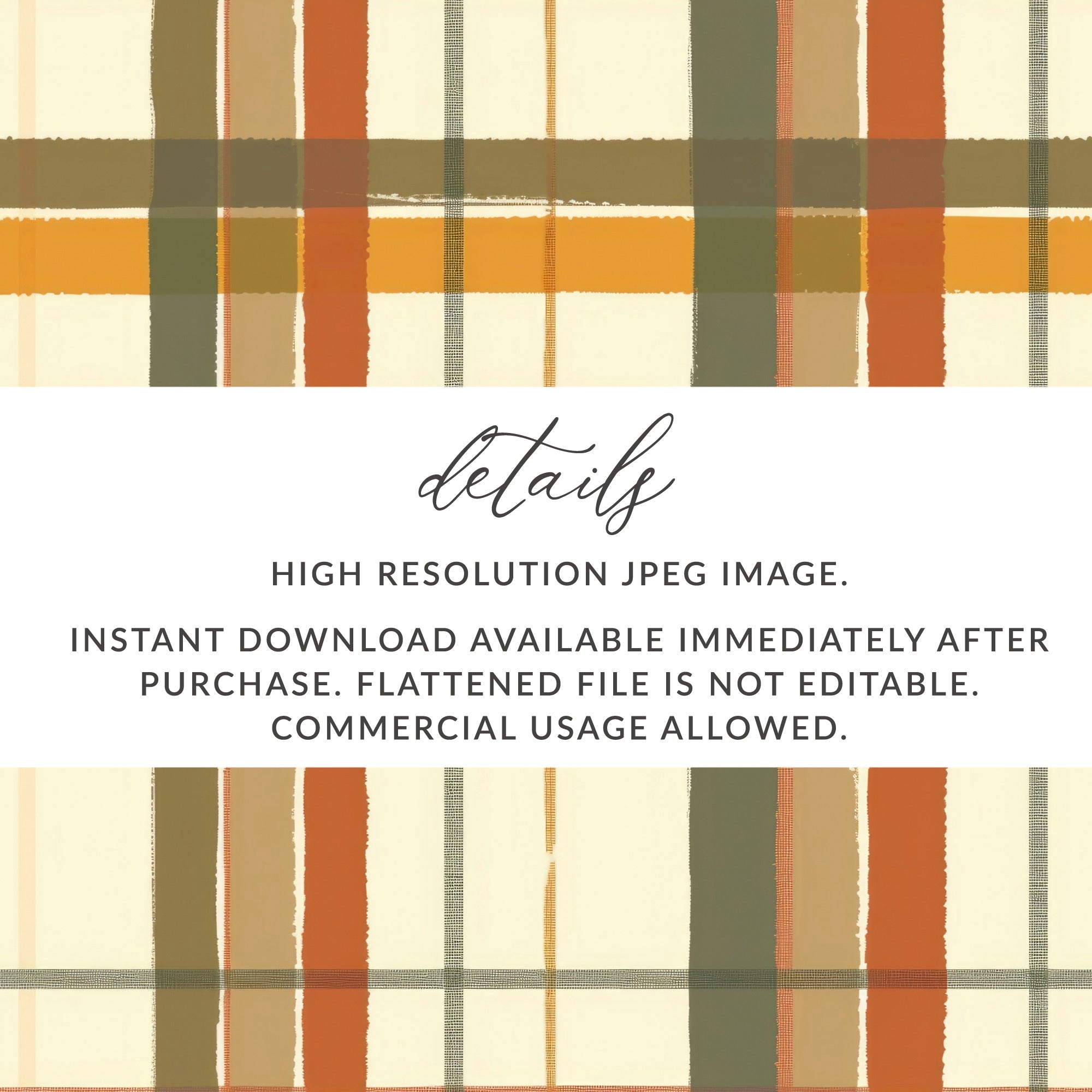 High Resolution Plaid JPEG Image Instant Download