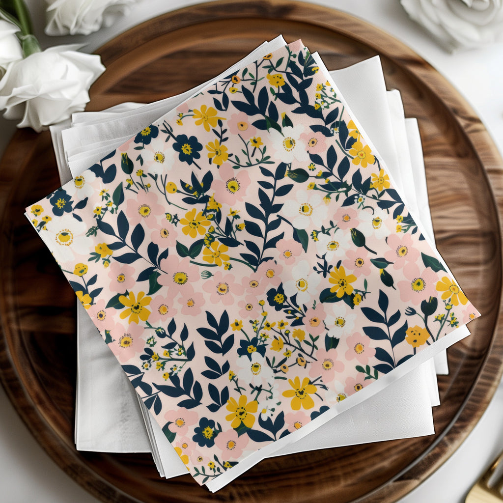 Beautiful Floral Patterned Napkins for Elegant Table Setting