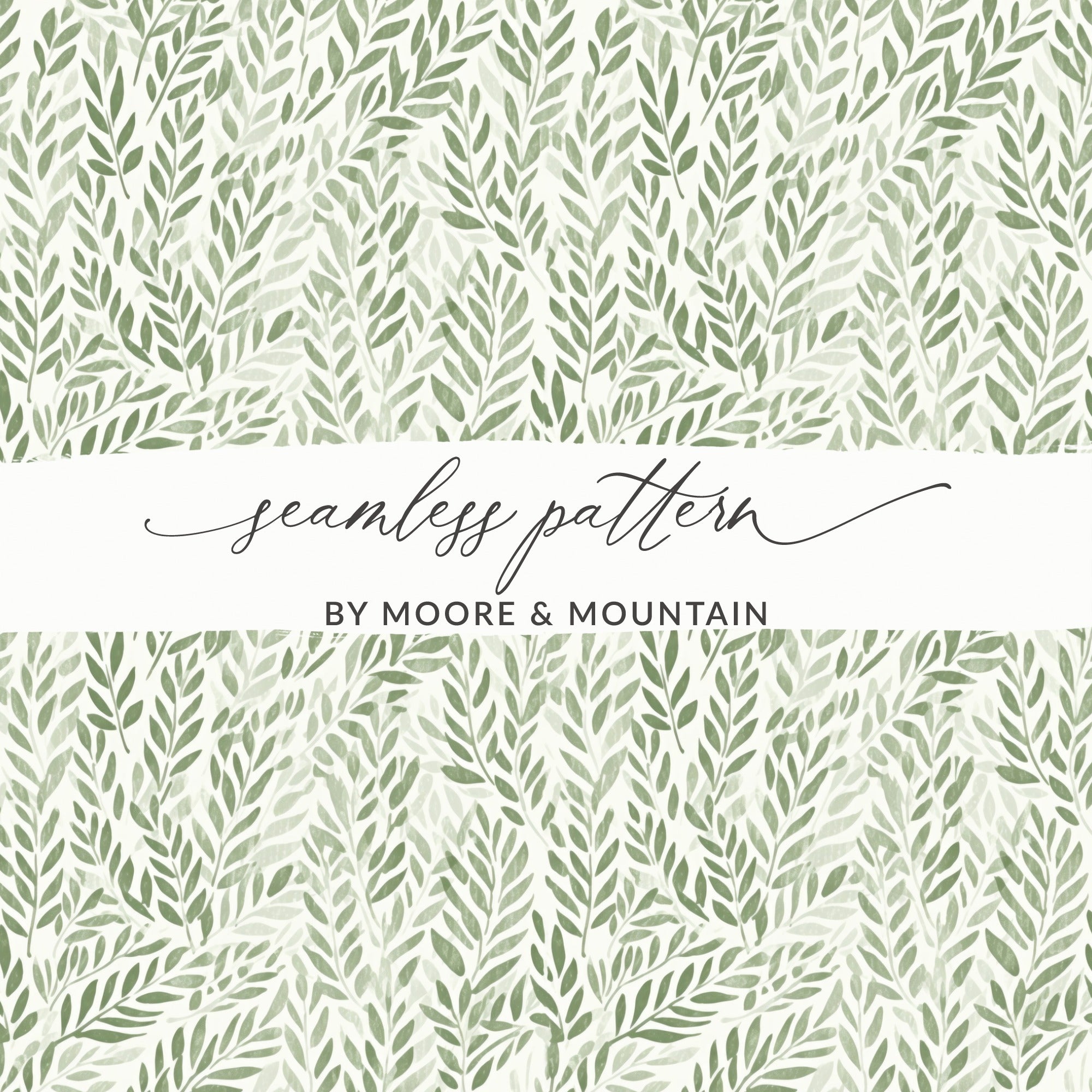 Green Seamless Pattern by Moore & Mountain design