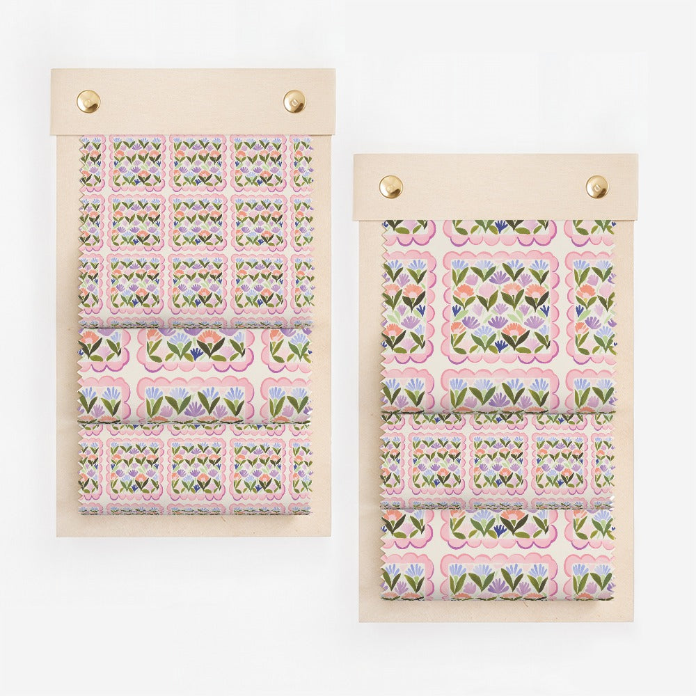 Floral Pattern Fabric Sample Swatches for Home Decor