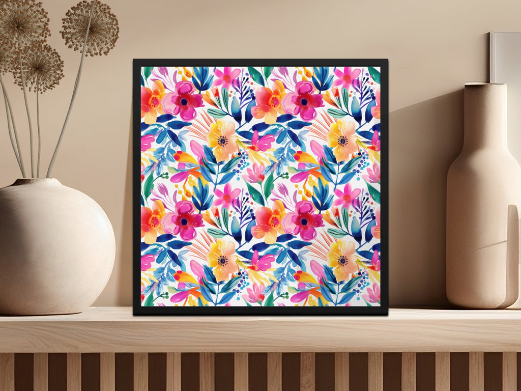 Colorful Watercolor Flowers Abstract Artwork product type
Watercolor
Floral
Flowers
Vibrant
Colorful
Botanical
Abstract
Modern
Wall Art
Home Decor
Art Print
Illustration
Bright
Pink Flowers
Yellow Flowers
Blue Leaves
Green Foliage
Contemporary
Framed Art
Lively Decor