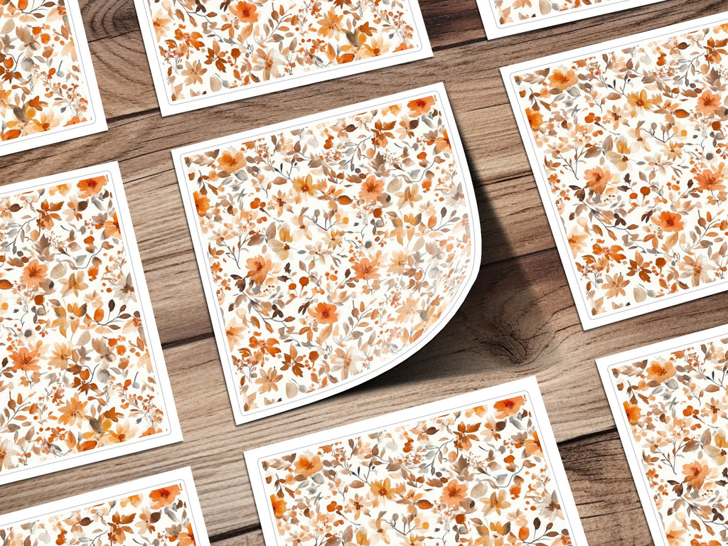Vibrant Floral Autumn Pattern Art Print for Your Home Decor