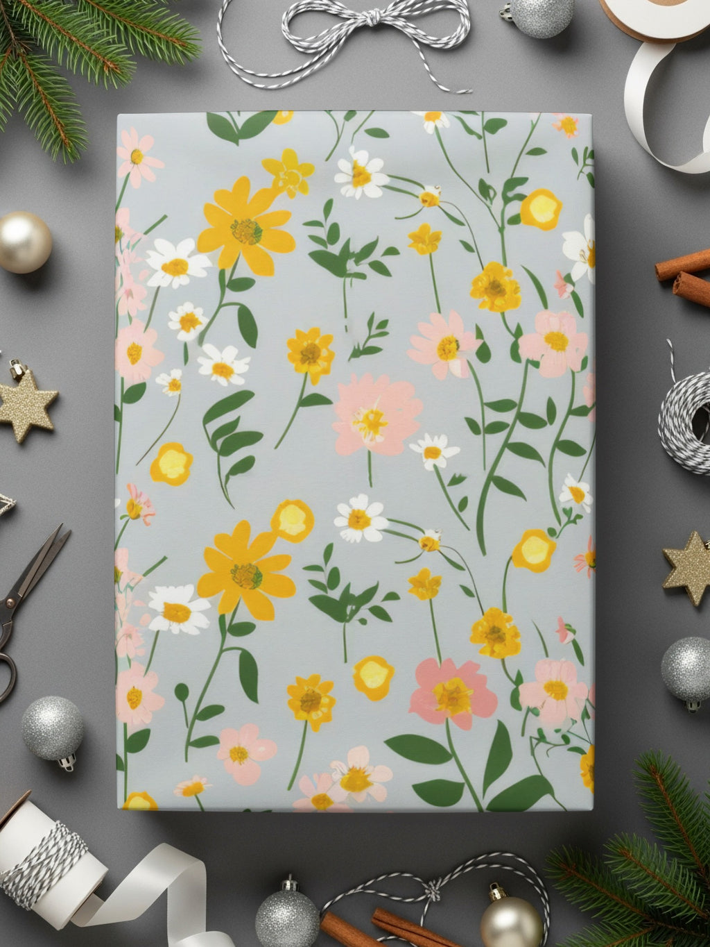 Beautiful Floral Pattern Wrapping Paper for Gifts