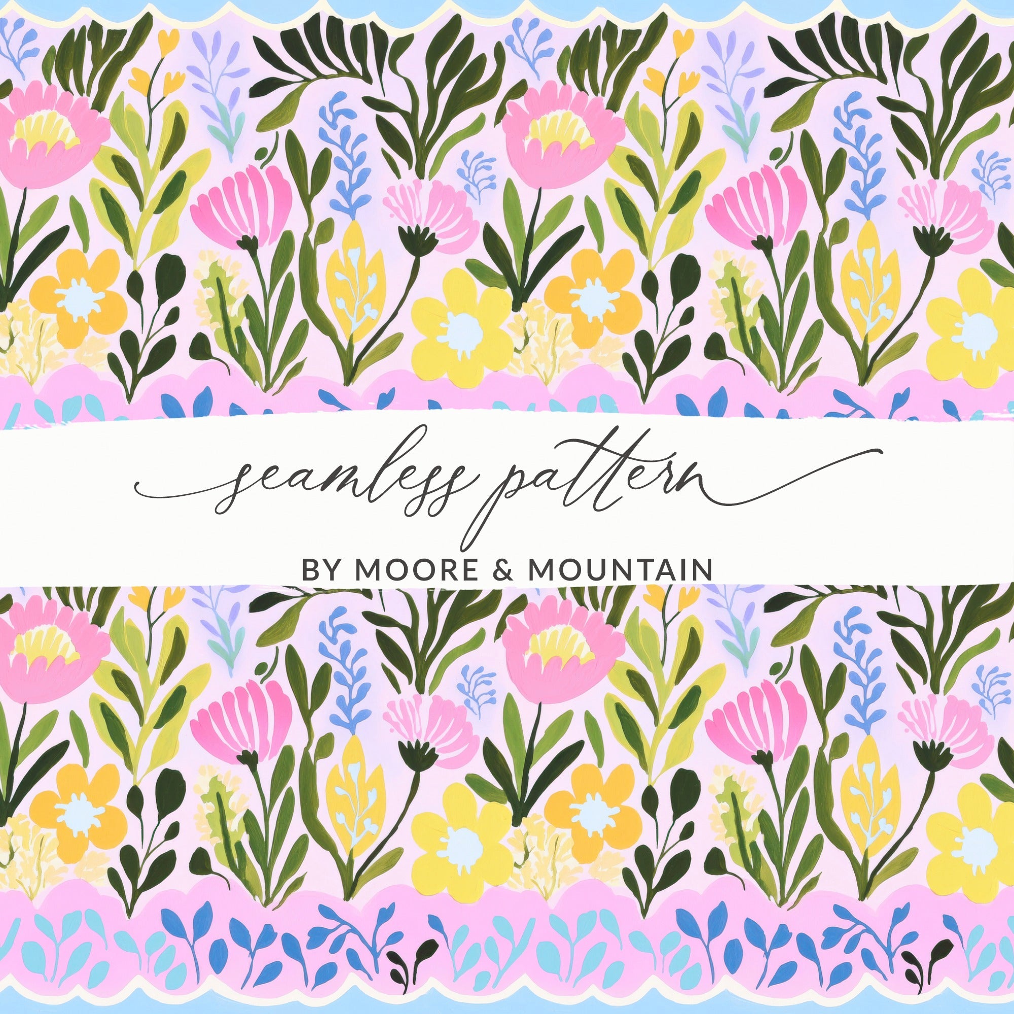 Colorful Floral Seamless Pattern by Moore & Mountain