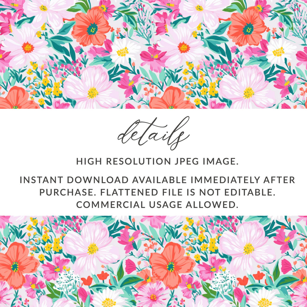 High Resolution JPEG Floral Design Instant Download