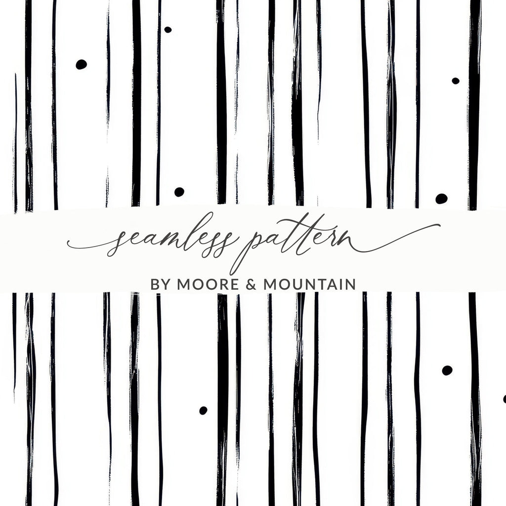 Abstract Black and White Geometric Lines Dots Pattern, Modern Art Print Download, - Moore and Mountain