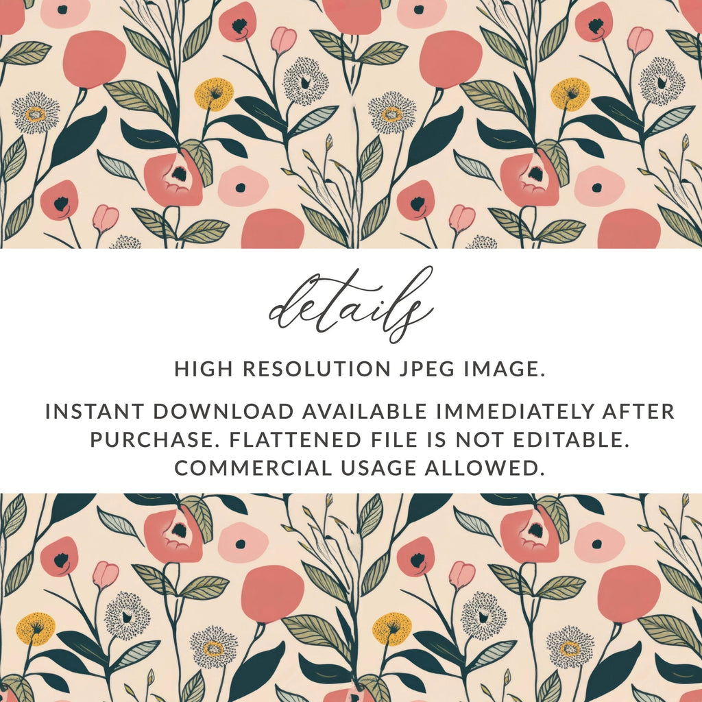 Floral Seamless Pattern T-Shirt, Digital File, Cute Flowers Design, Fabric Design, Textile Print, Trendy T-Shirt Design, Stylish Flowers - Moore and Mountain