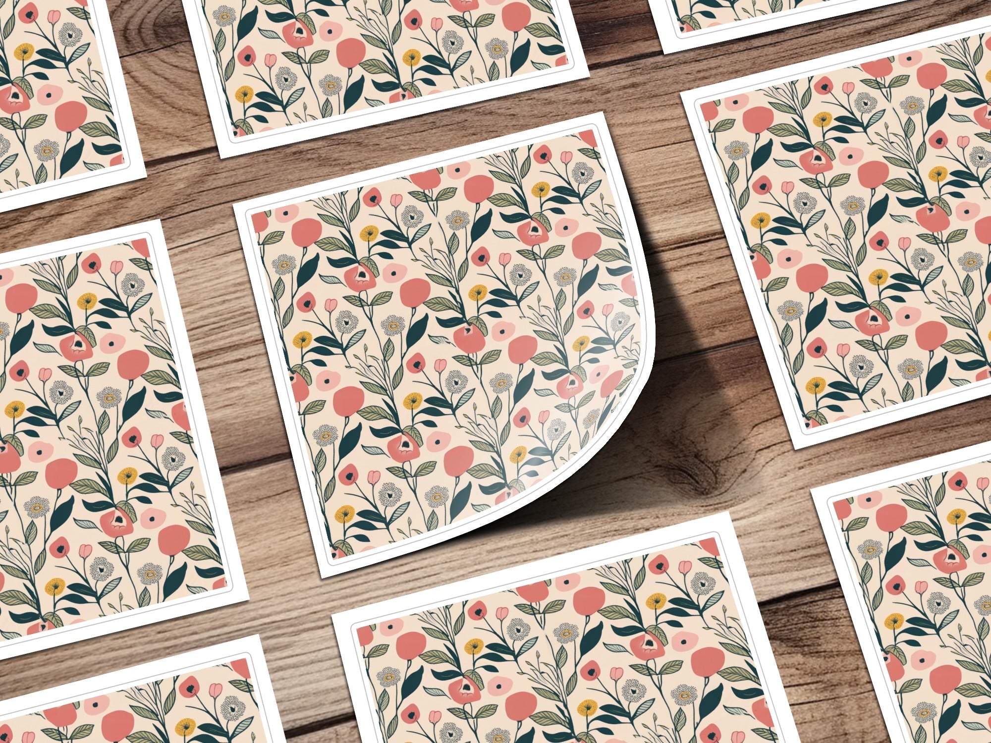 Floral Seamless Pattern T-Shirt, Digital File, Cute Flowers Design, Fabric Design, Textile Print, Trendy T-Shirt Design, Stylish Flowers - Moore and Mountain