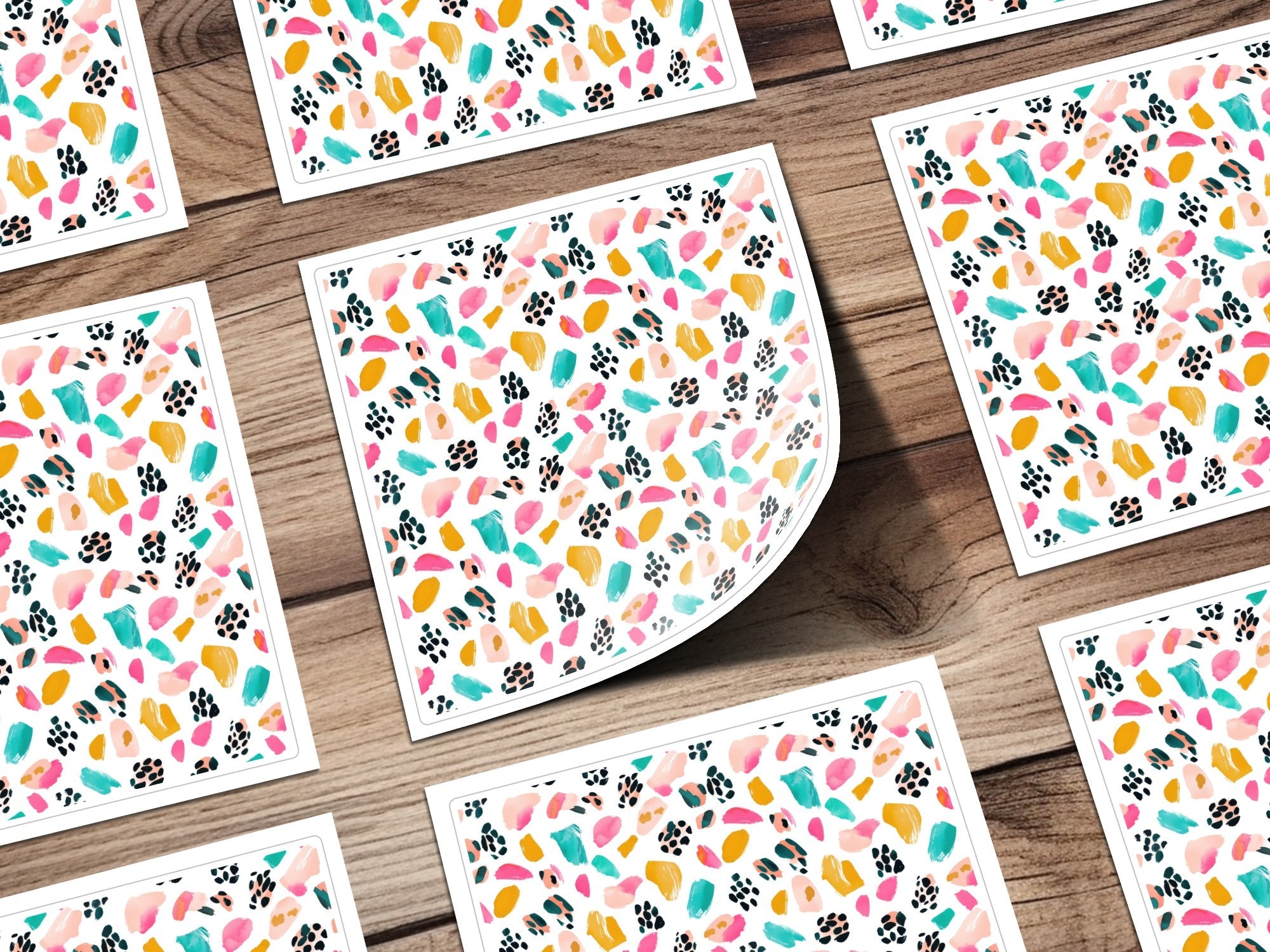 Abstract Bright Brush Strokes Pattern Happy Design Great for You Digital - Moore and Mountain