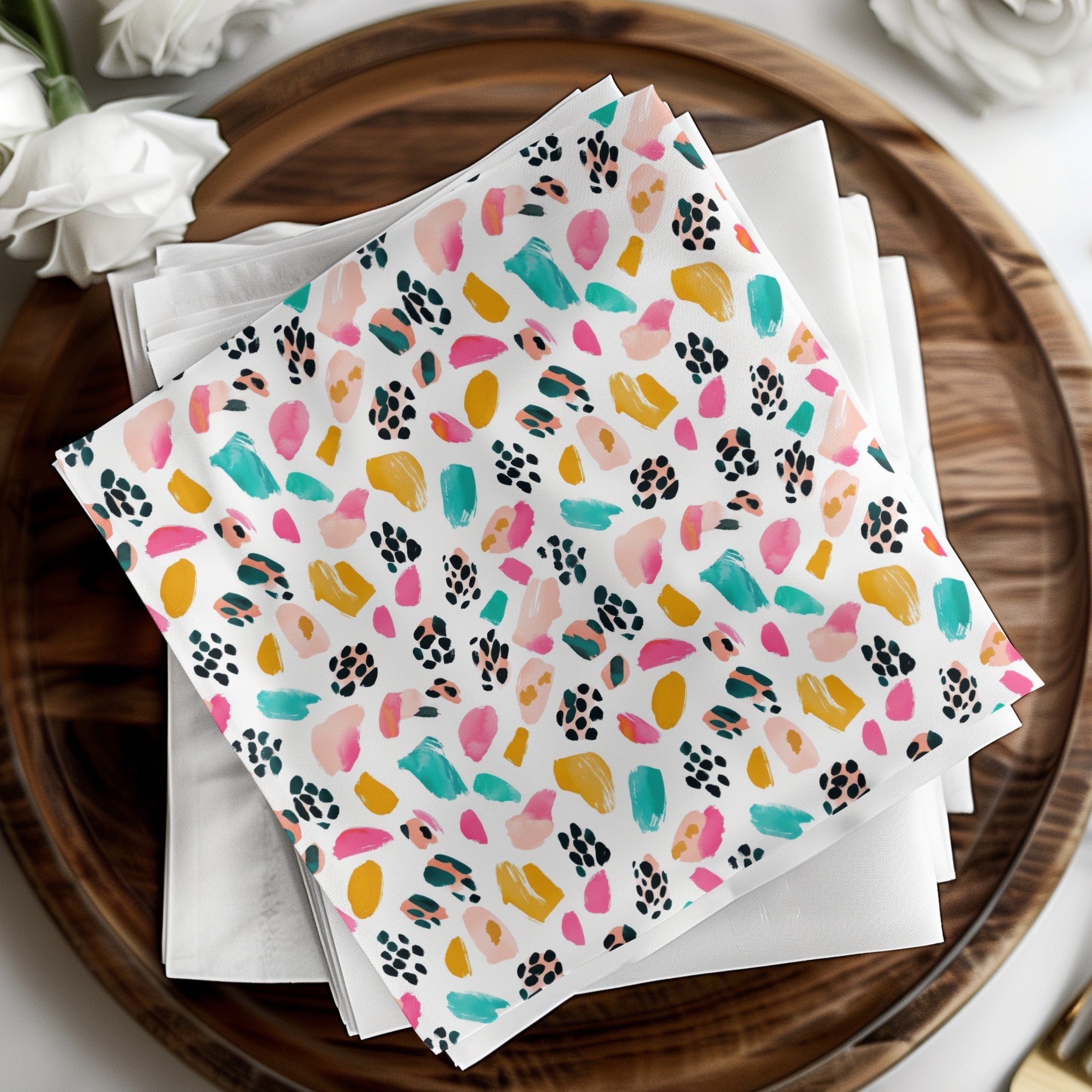 Abstract Bright Brush Strokes Pattern Happy Design Great for You Digital - Moore and Mountain