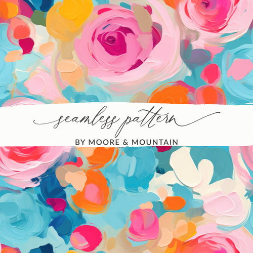 Colorful Abstract Floral Seamless Pattern Design