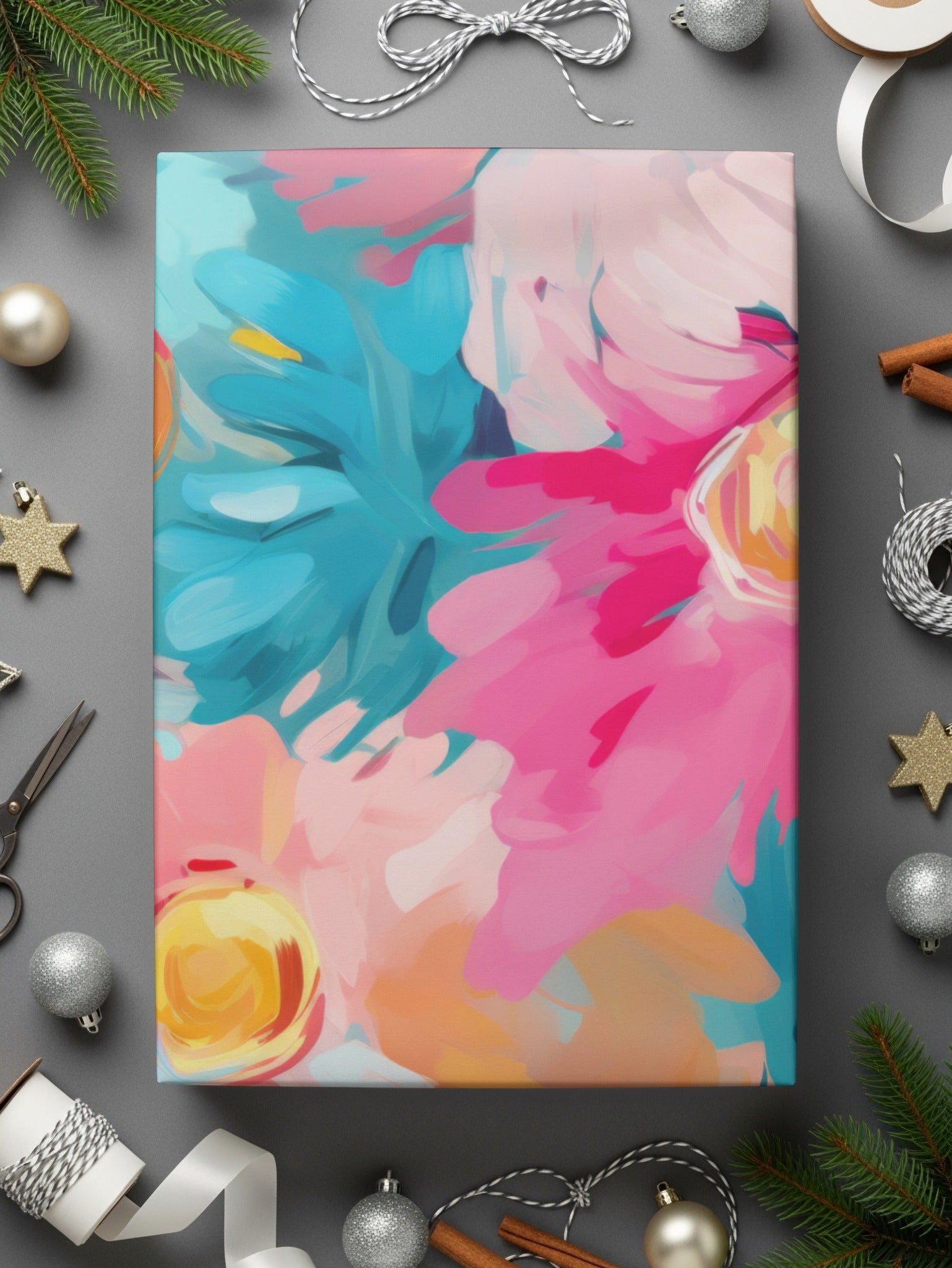 Vibrant Floral Abstract Art Print Perfect for Gift