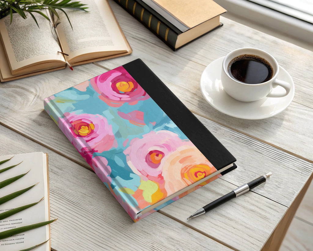 Vibrant Floral Design Hardcover Notebook Journal