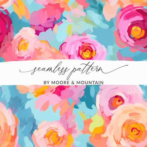 Vibrant Floral Seamless Pattern By Moore & Mountain