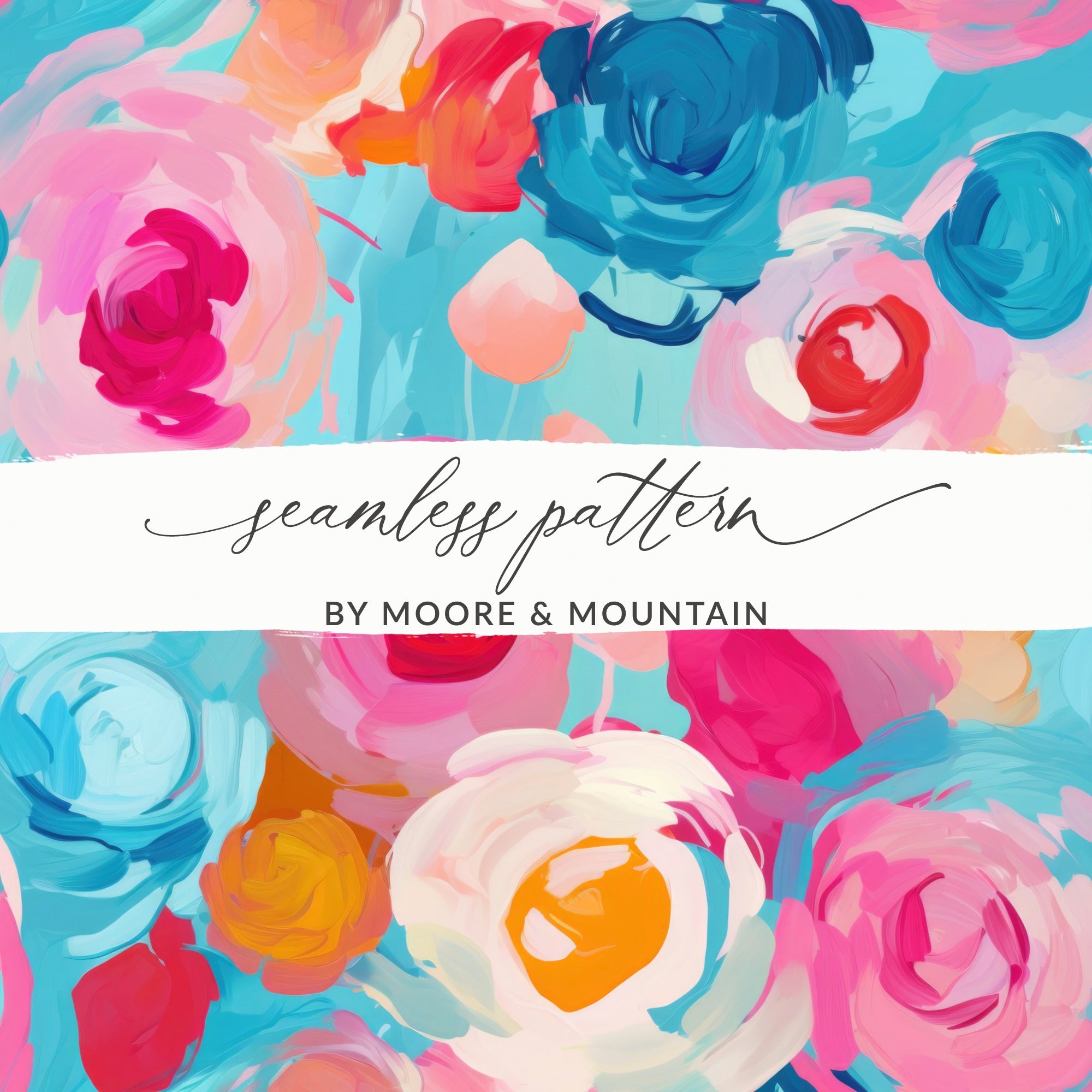 Vibrant Floral Seamless Pattern by Moore & Mountain