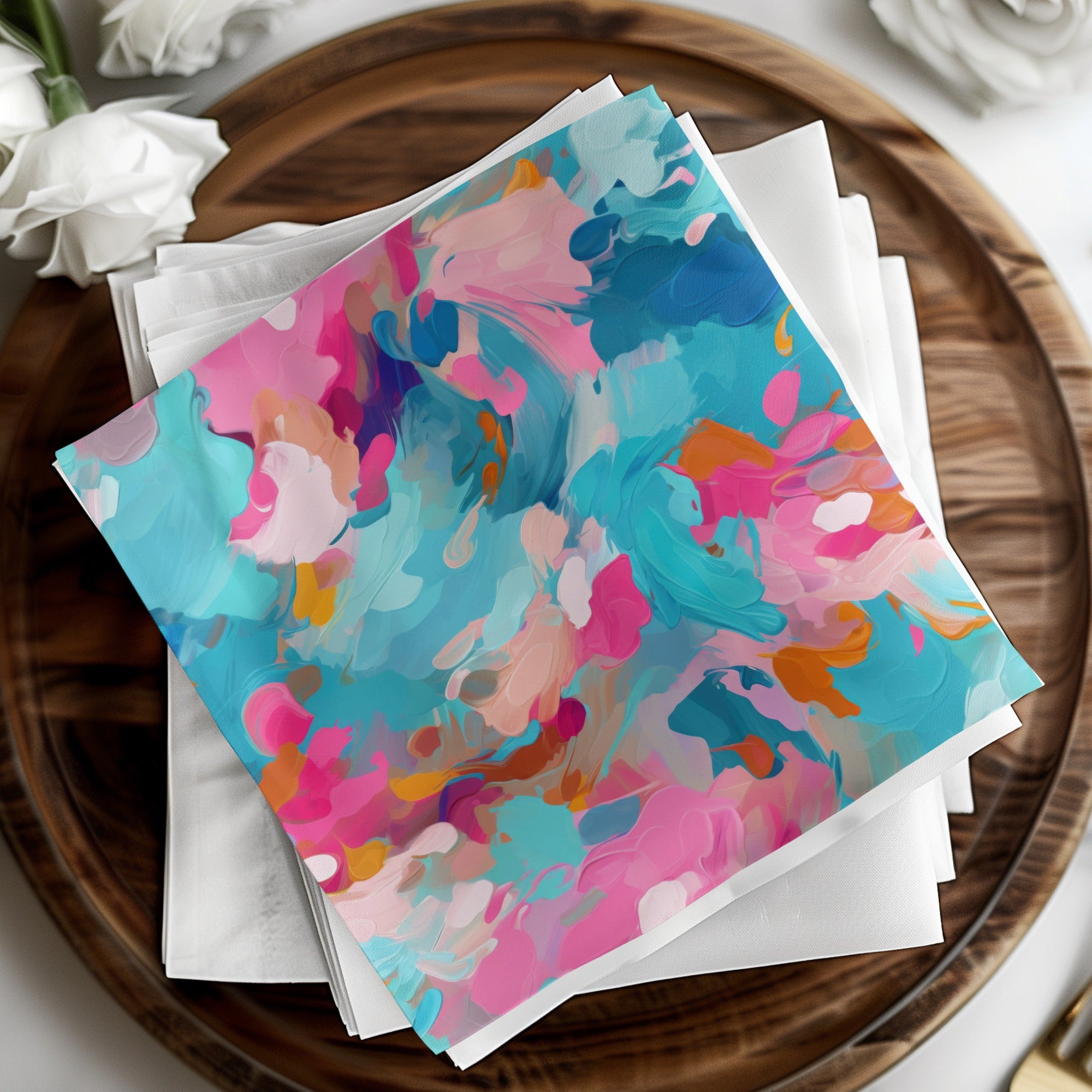Vibrant Colorful Abstract Art Design Tissue Paper Set