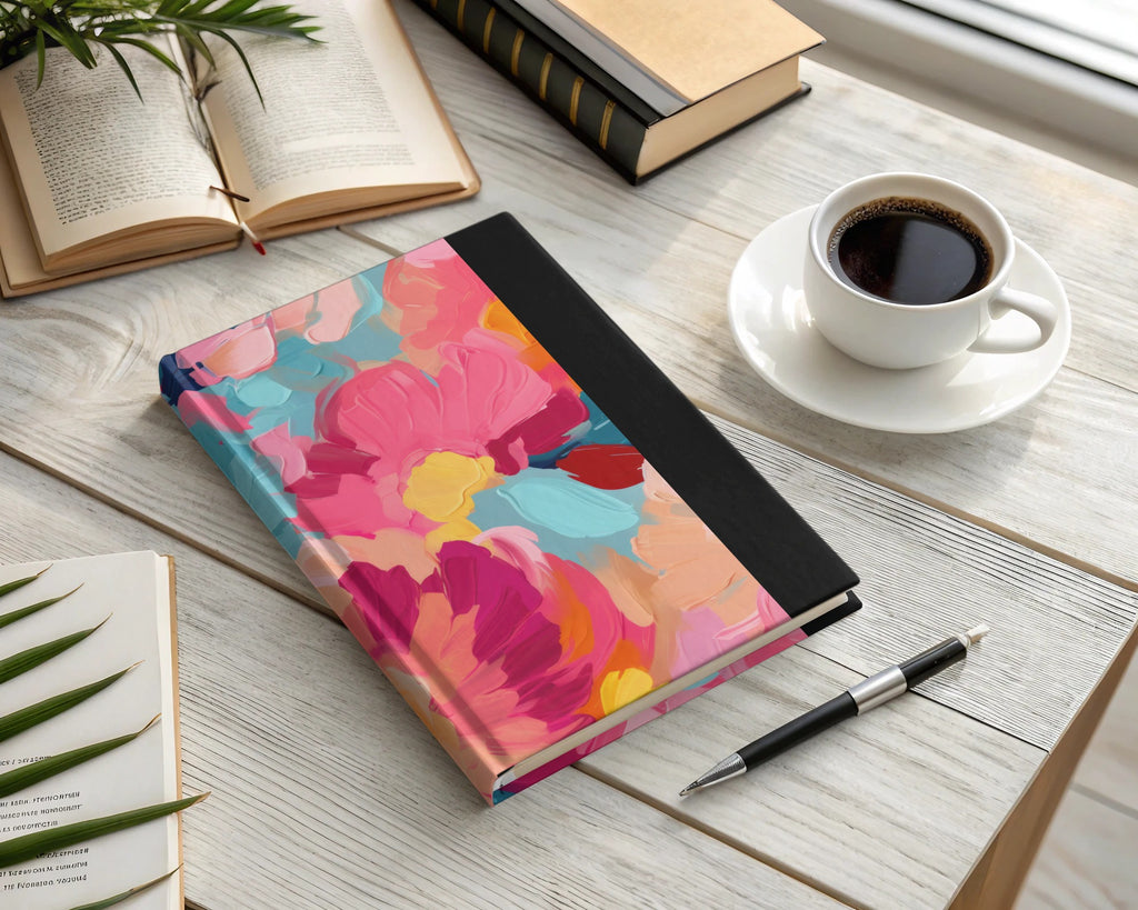 Colorful Floral Design Hardcover Journal for Daily Notes